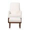 Baxton Studio Yashiya OffWhite Boucle Upholstered  Walnut Brown Finished Wood Rocking ChairOttoman Set 2PC 225-12925-12926-ZORO - alternate 6